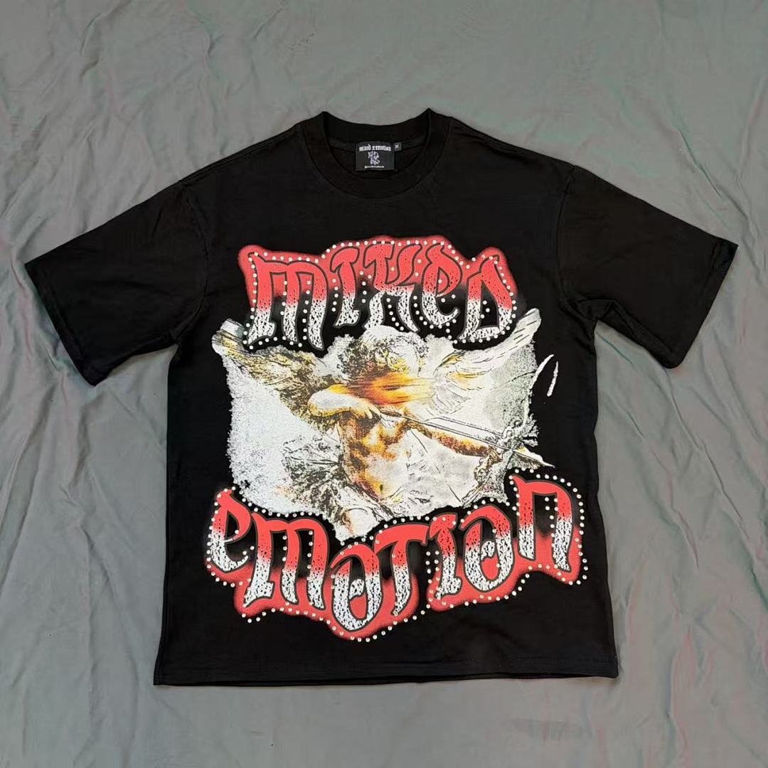 Mixed Emotion Layered Lettering Graphic Tee