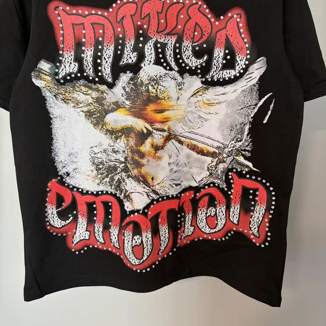 Mixed Emotion Layered Lettering Graphic Tee