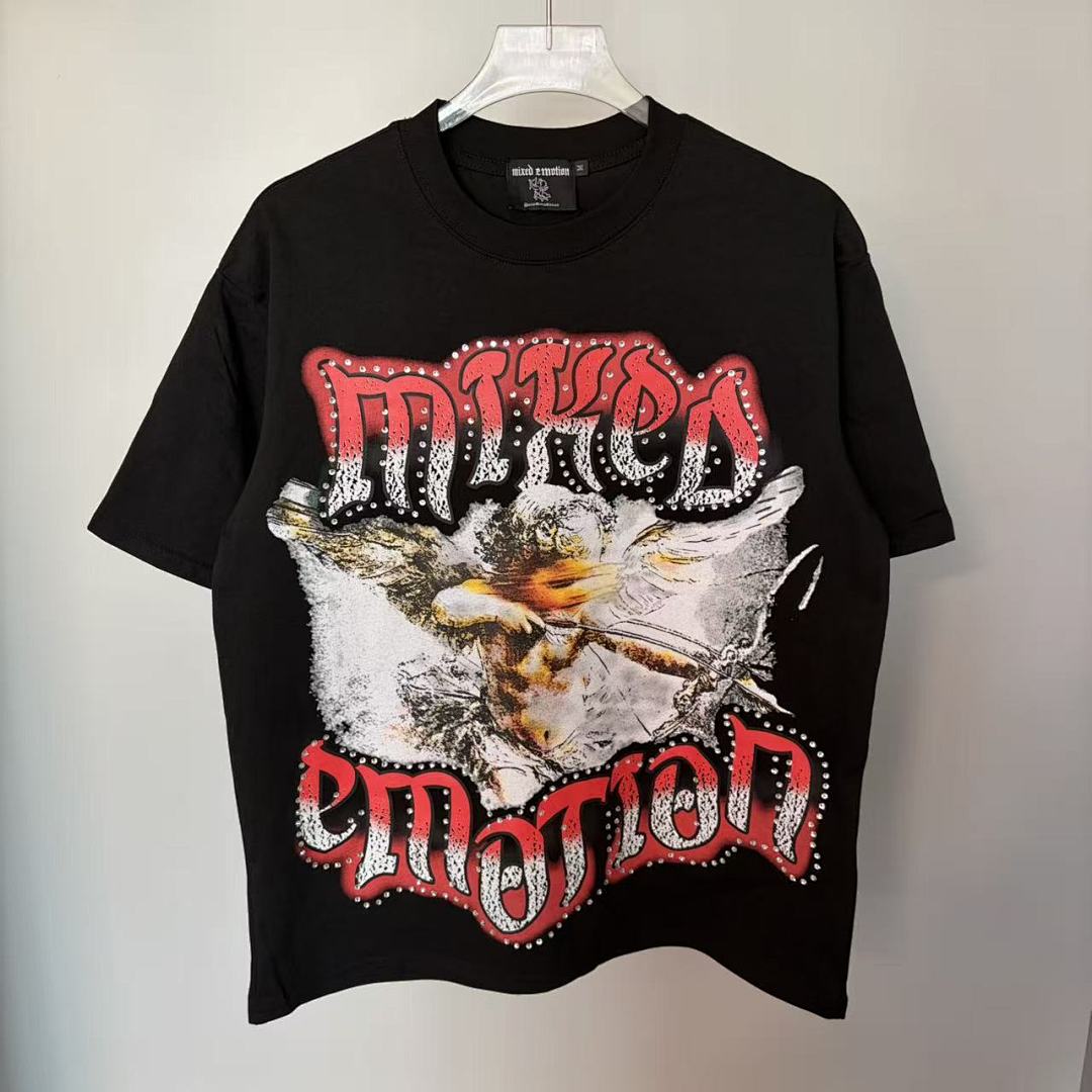 Mixed Emotion Layered Lettering Graphic Tee