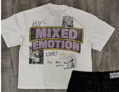 Mixed Emotion Collage Lettering Graphic Tee