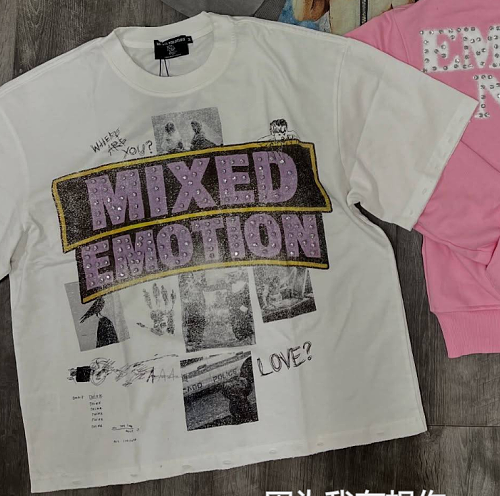 Mixed Emotion Collage Lettering Graphic Tee