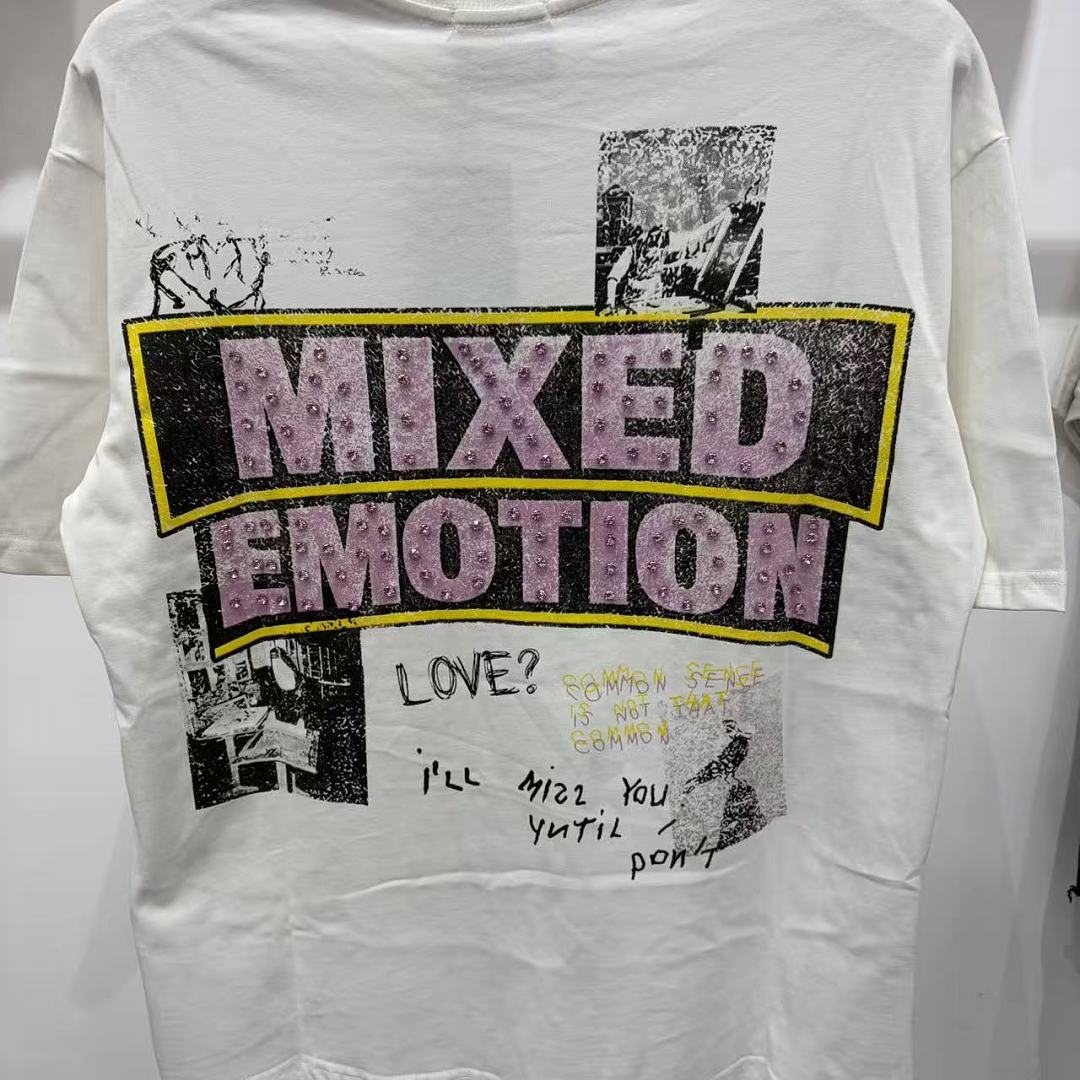 Mixed Emotion Collage Lettering Graphic Tee