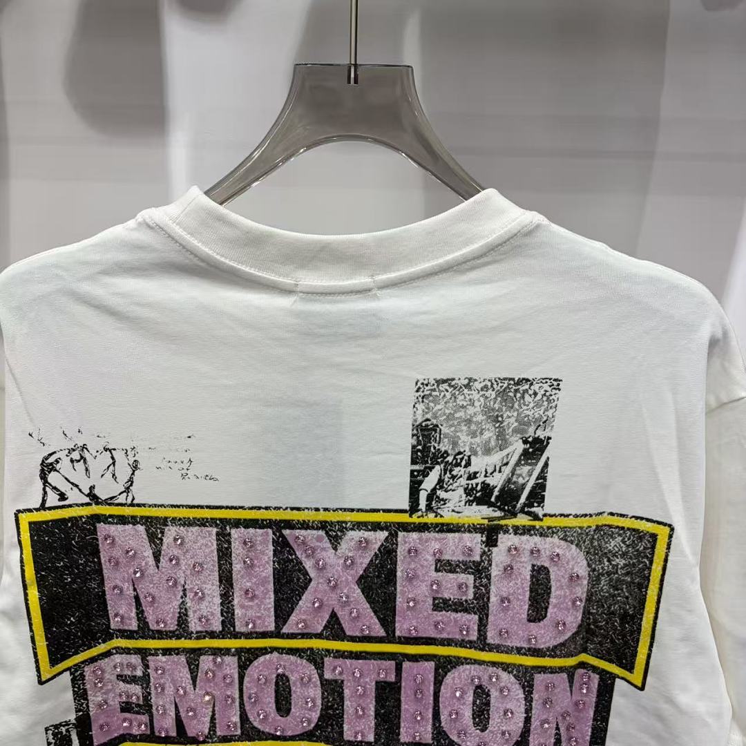 Mixed Emotion Collage Lettering Graphic Tee