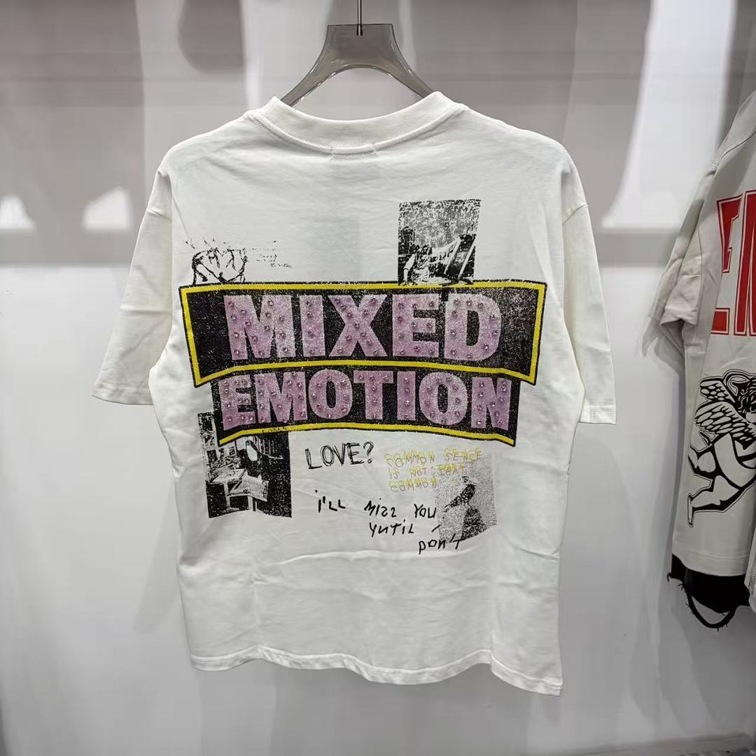 Mixed Emotion Collage Lettering Graphic Tee