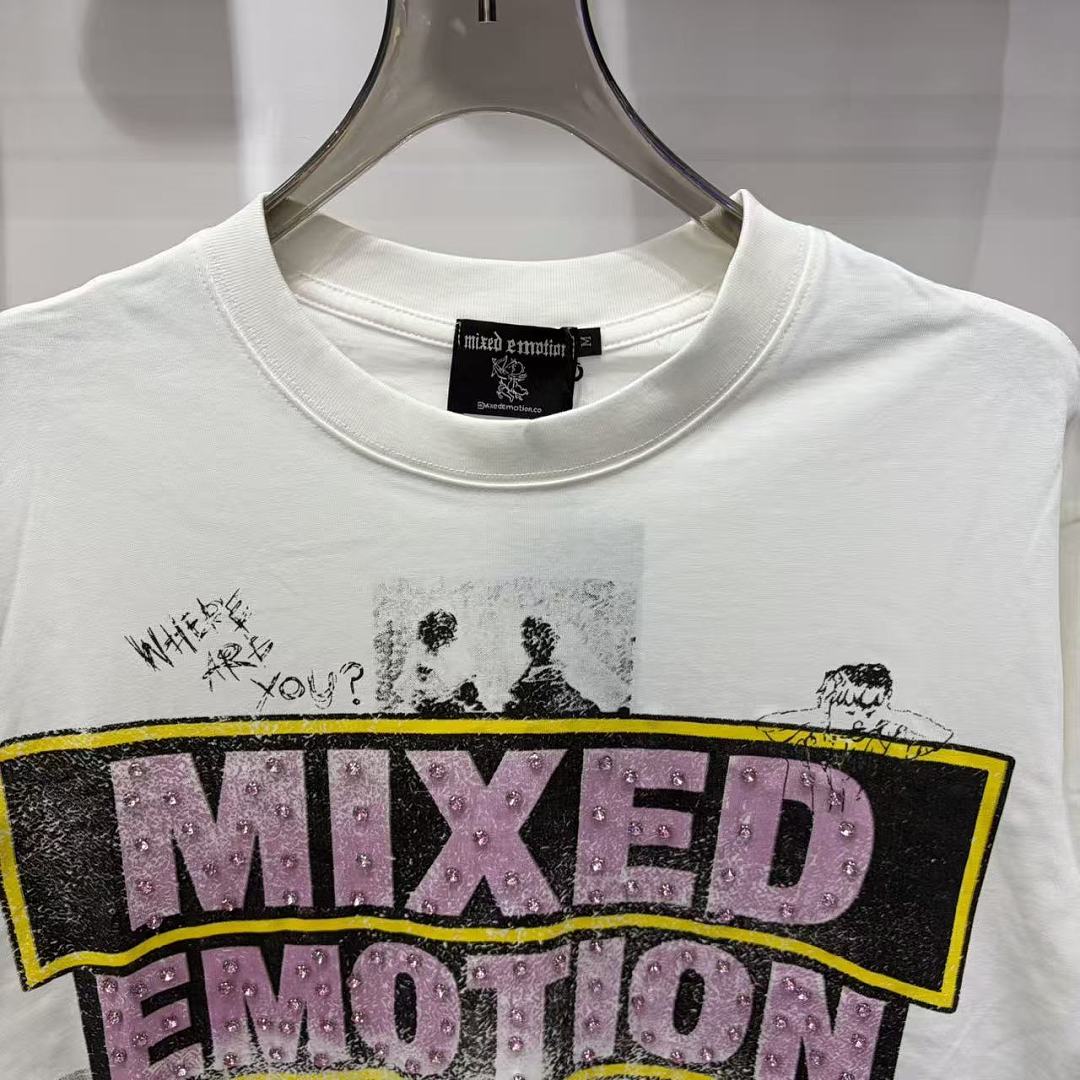 Mixed Emotion Collage Lettering Graphic Tee