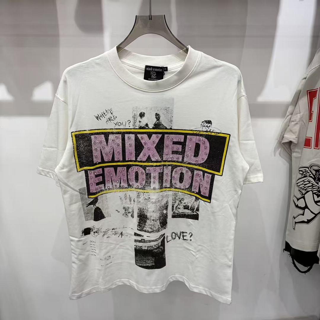 Mixed Emotion Collage Lettering Graphic Tee