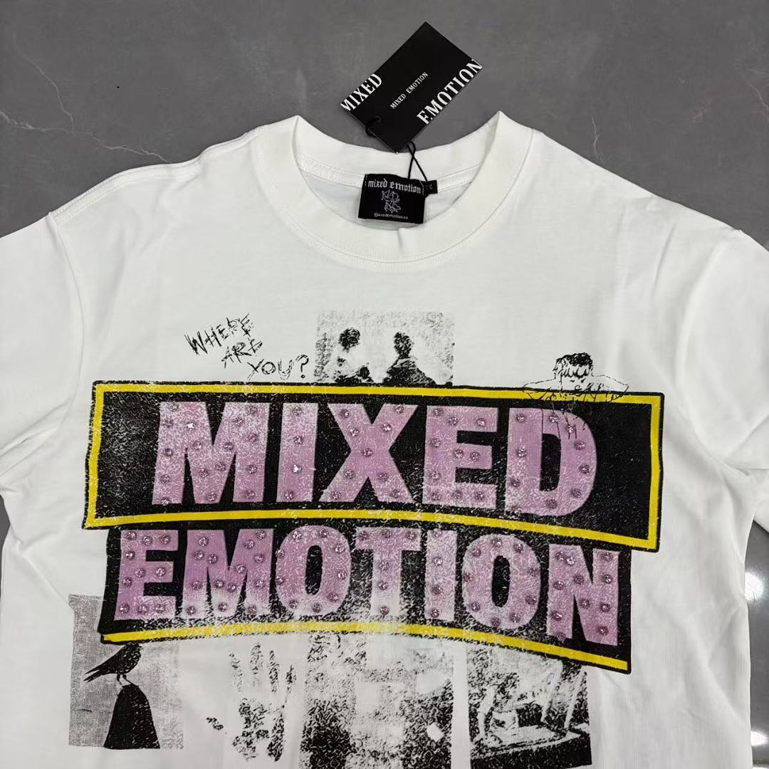 Mixed Emotion Collage Lettering Graphic Tee