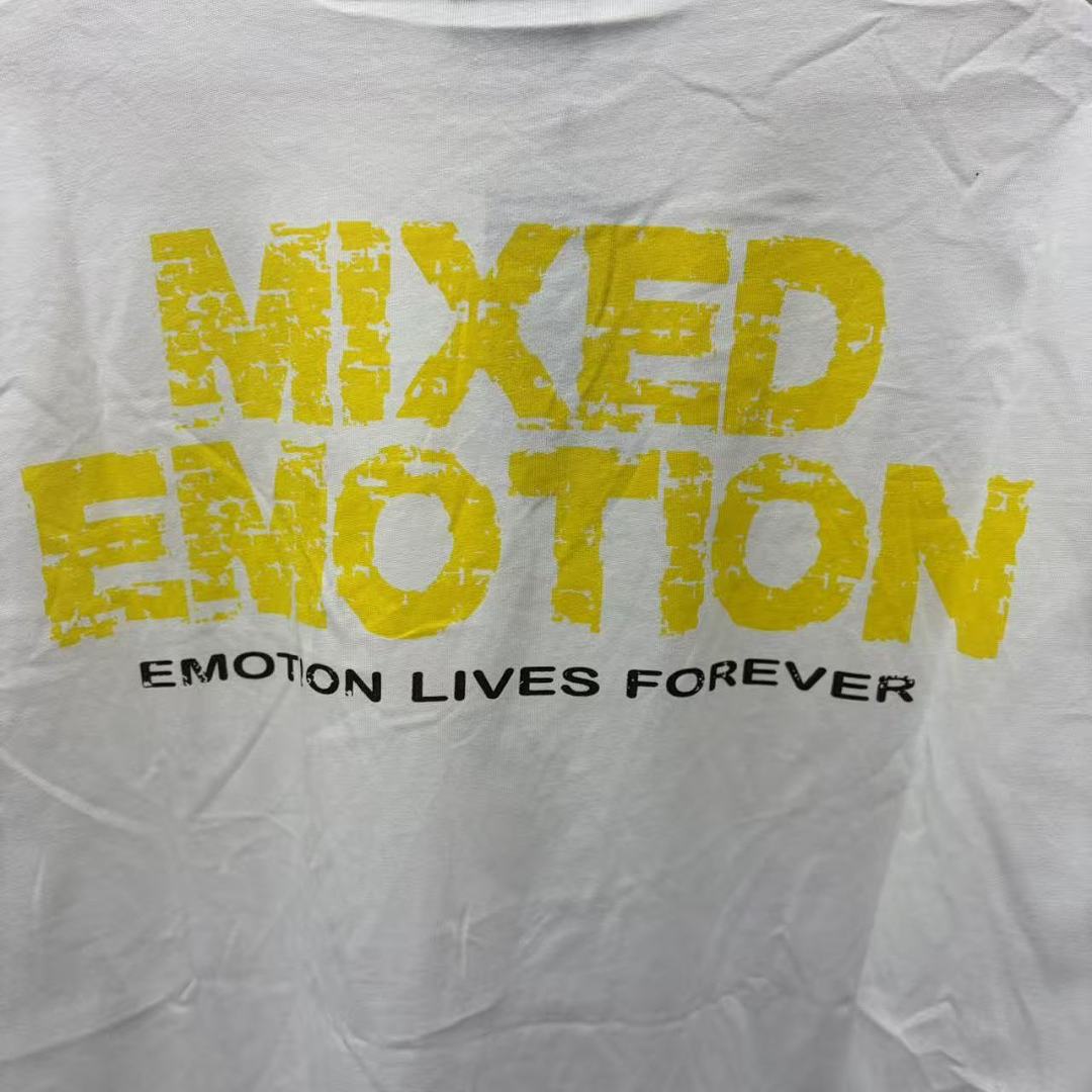 Mixed Emotion Embroidered Graphic T-Shirt