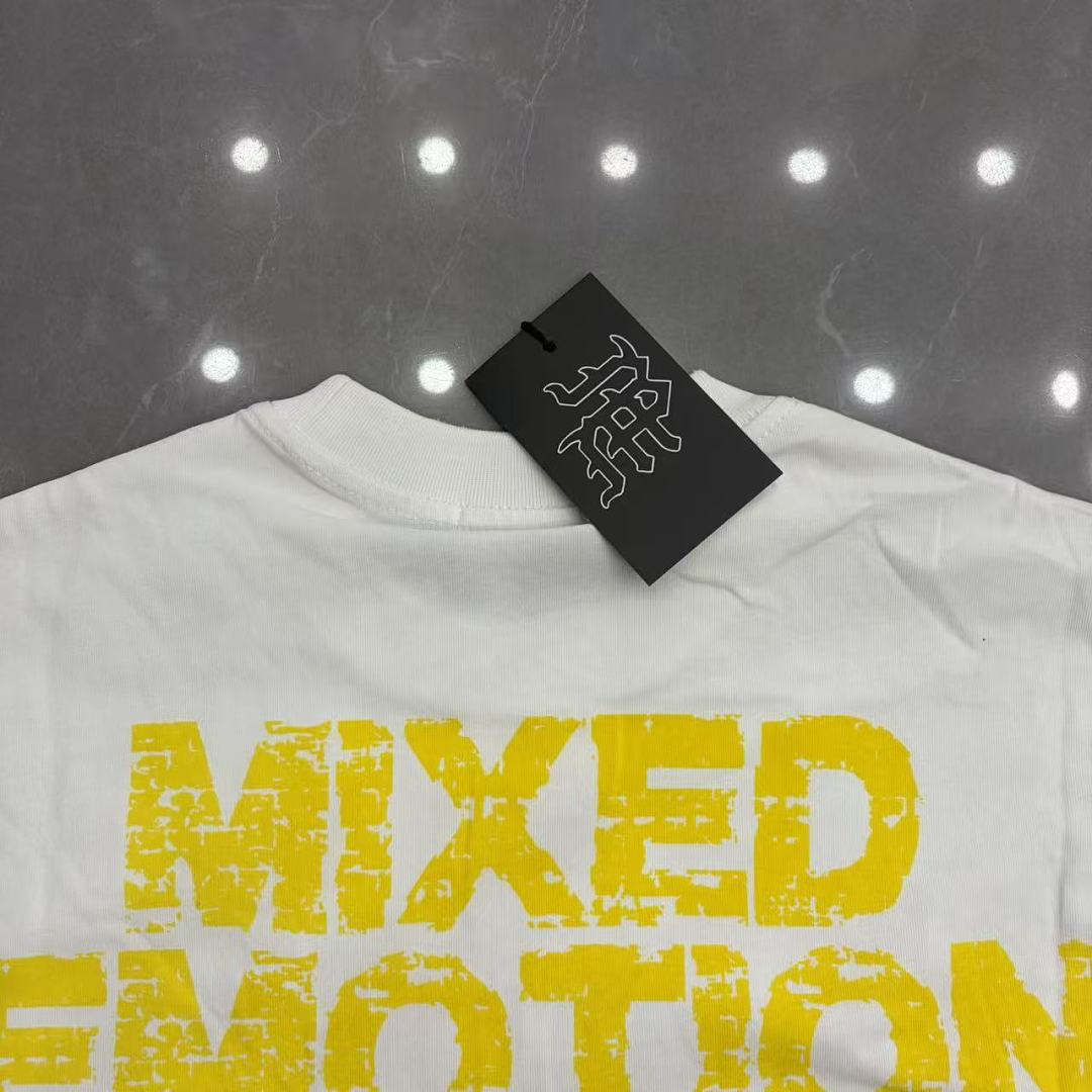 Mixed Emotion Embroidered Graphic T-Shirt