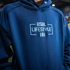 Off-Field Performance Youth Hoodie - Navy/Light Blue
