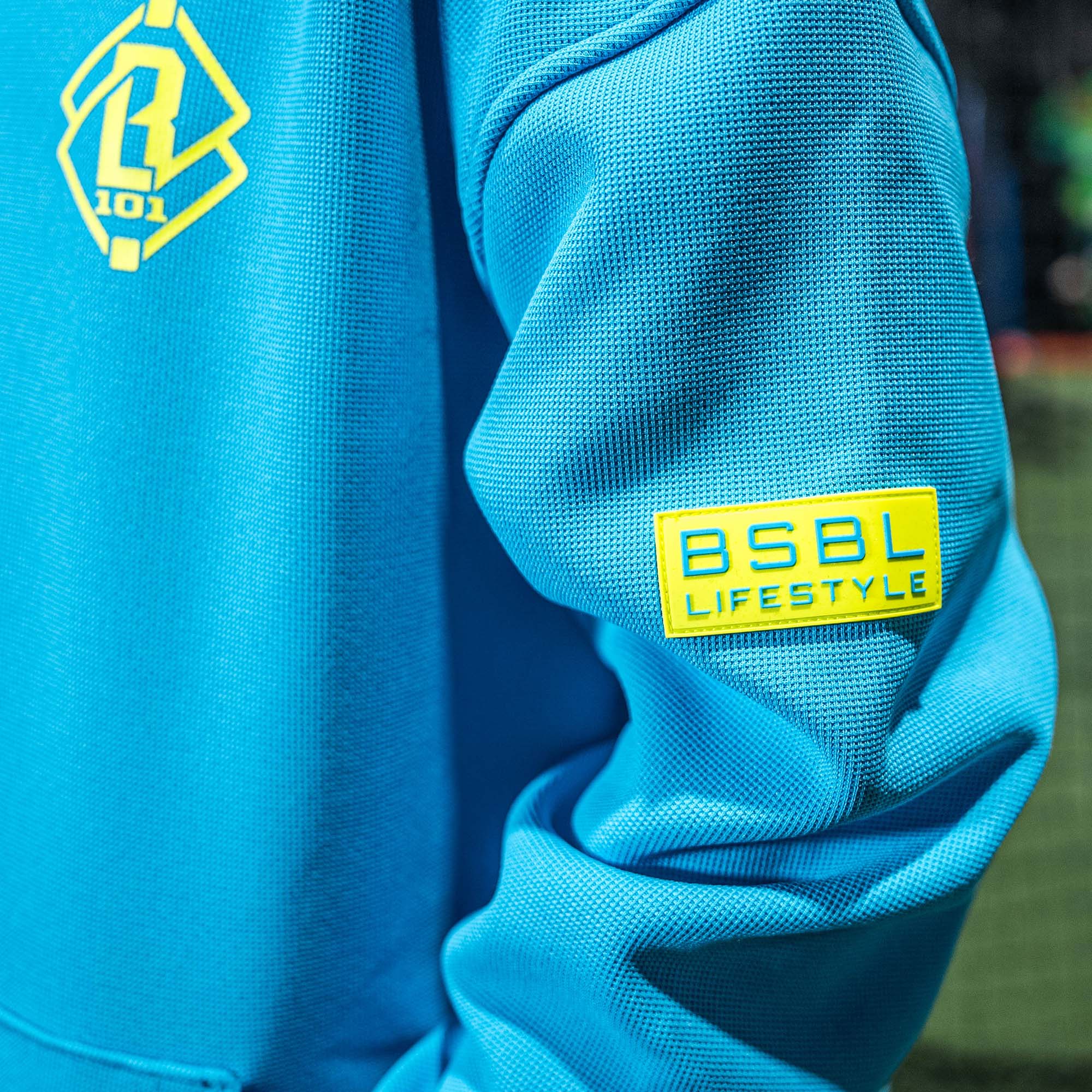 Off-Field Waffle Performance Youth Hoodie - Highlighter Blue