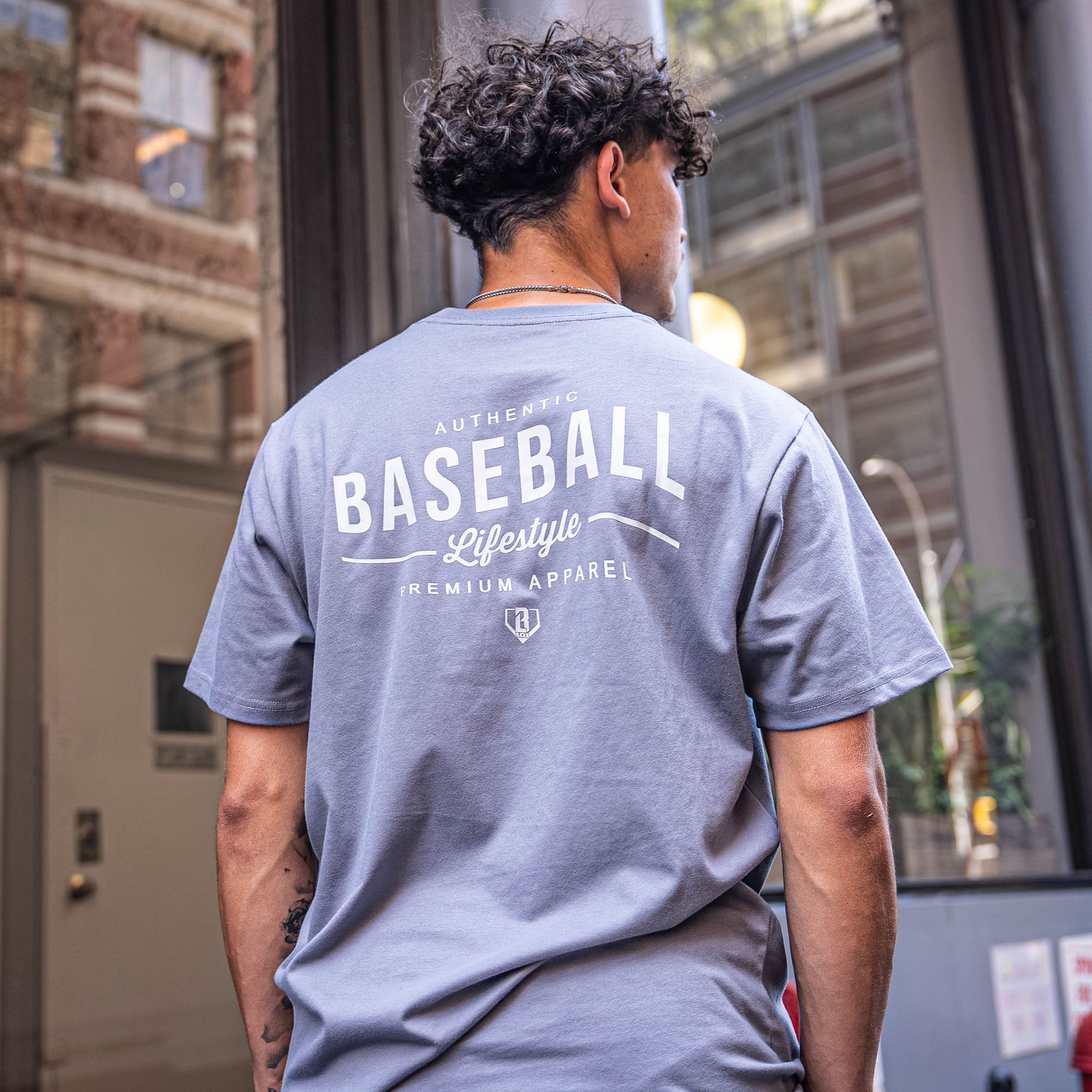 BSBL Wave Youth Tee - Cool Gray