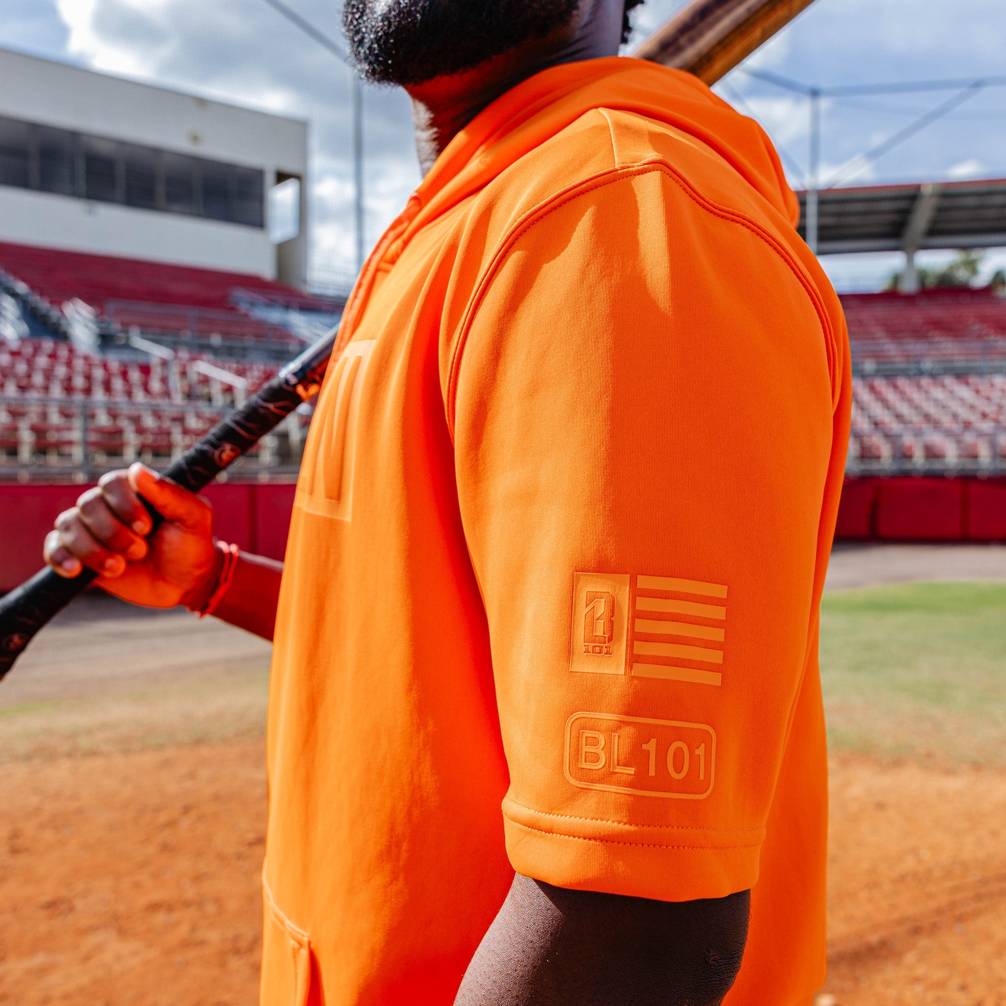 BSBL-SZN Short Sleeve Hoodie V3 - Orange