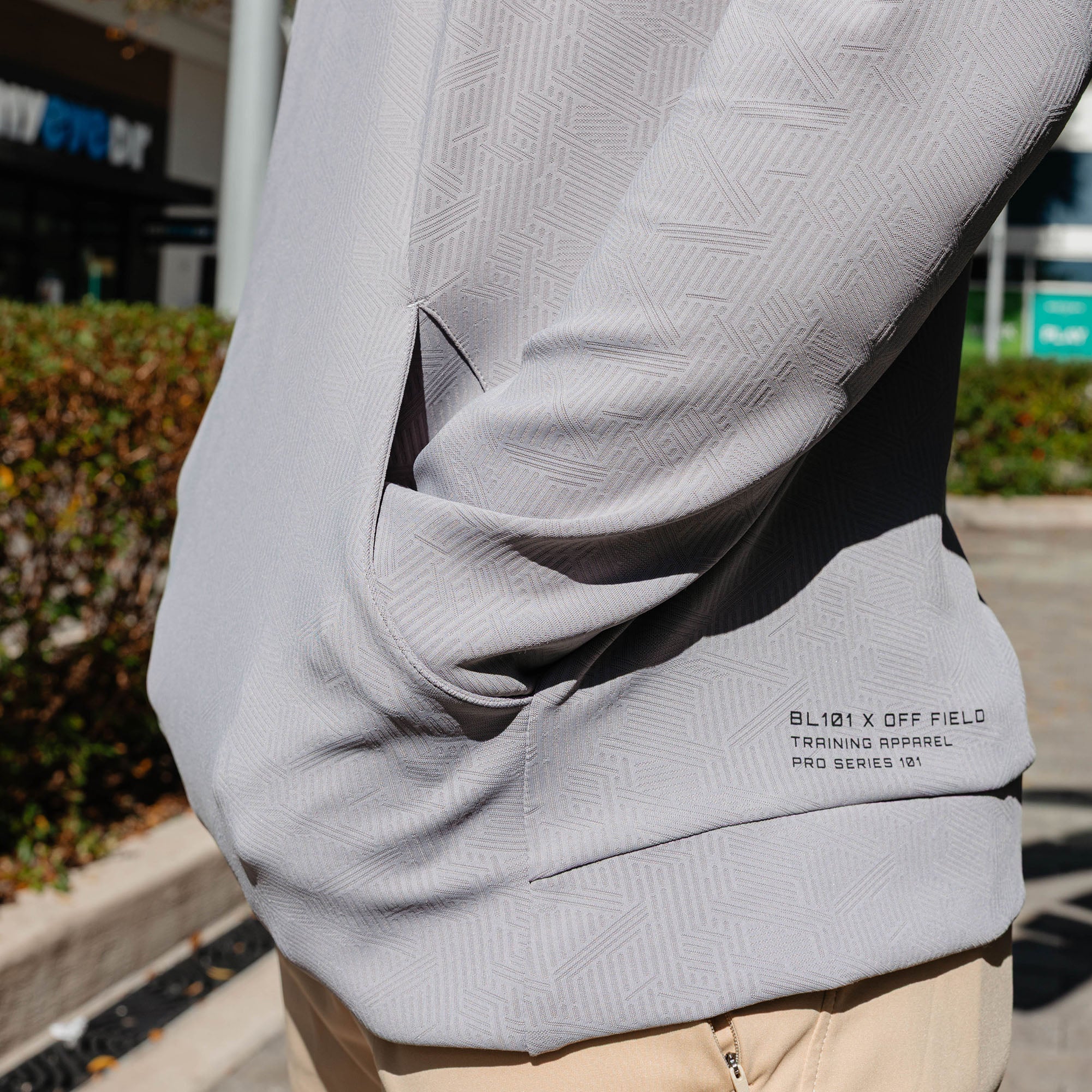 Diamond Tech Jacquard Hoodie - Gray