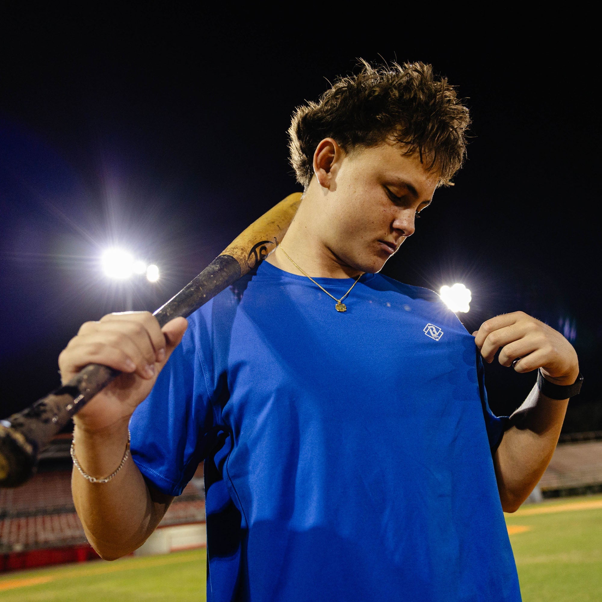Diamond Tech Vented Tee - Royal Blue