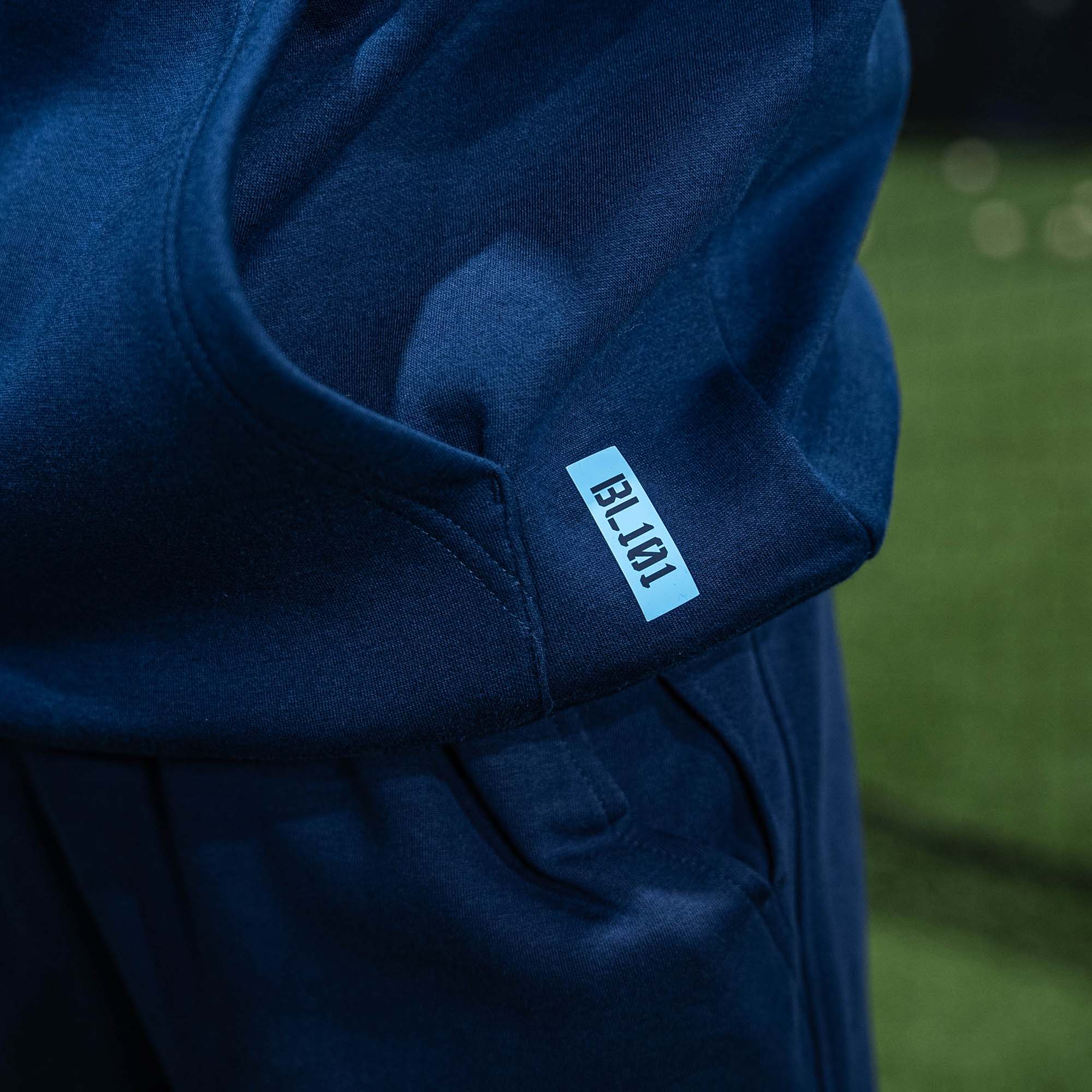 Off-Field Performance Hoodie - Navy/Light Blue