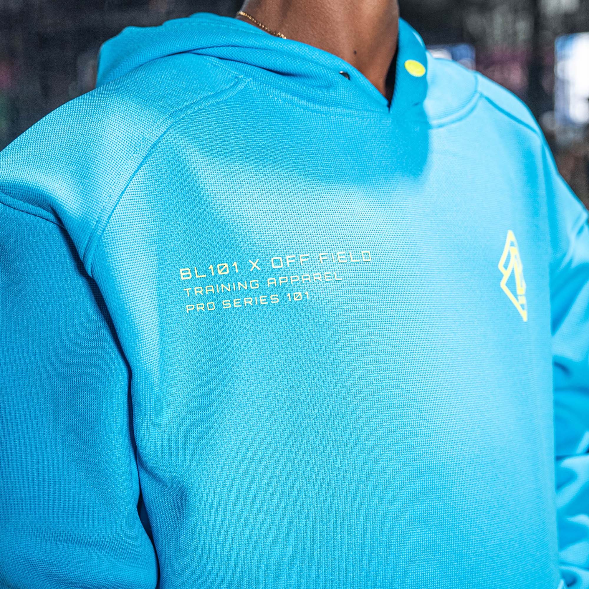 Off-Field Waffle Performance Youth Hoodie - Highlighter Blue