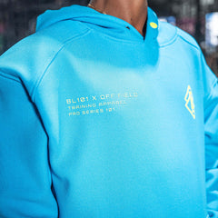 Off-Field Waffle Performance Youth Hoodie - Highlighter Blue