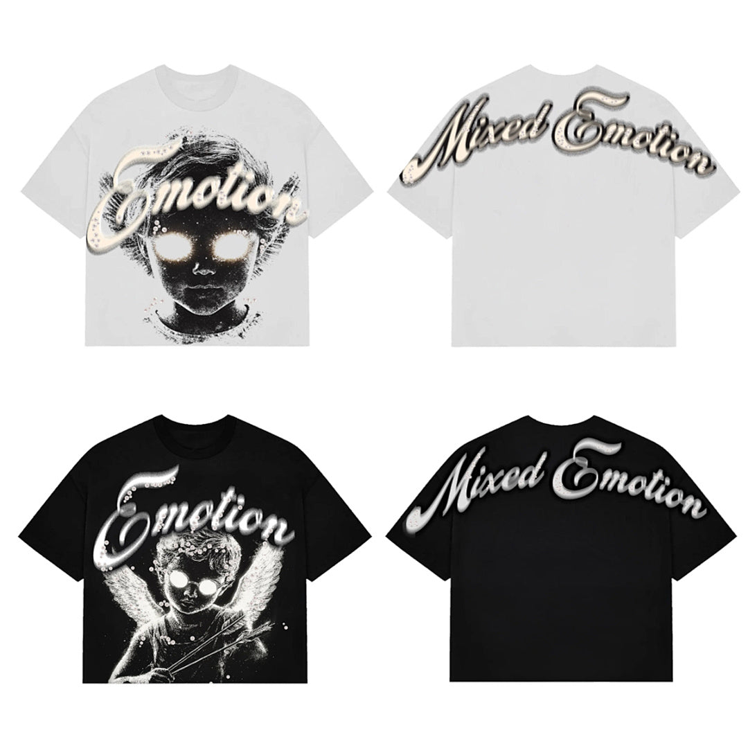 Mixed Emotion Cropped Graphic Tee