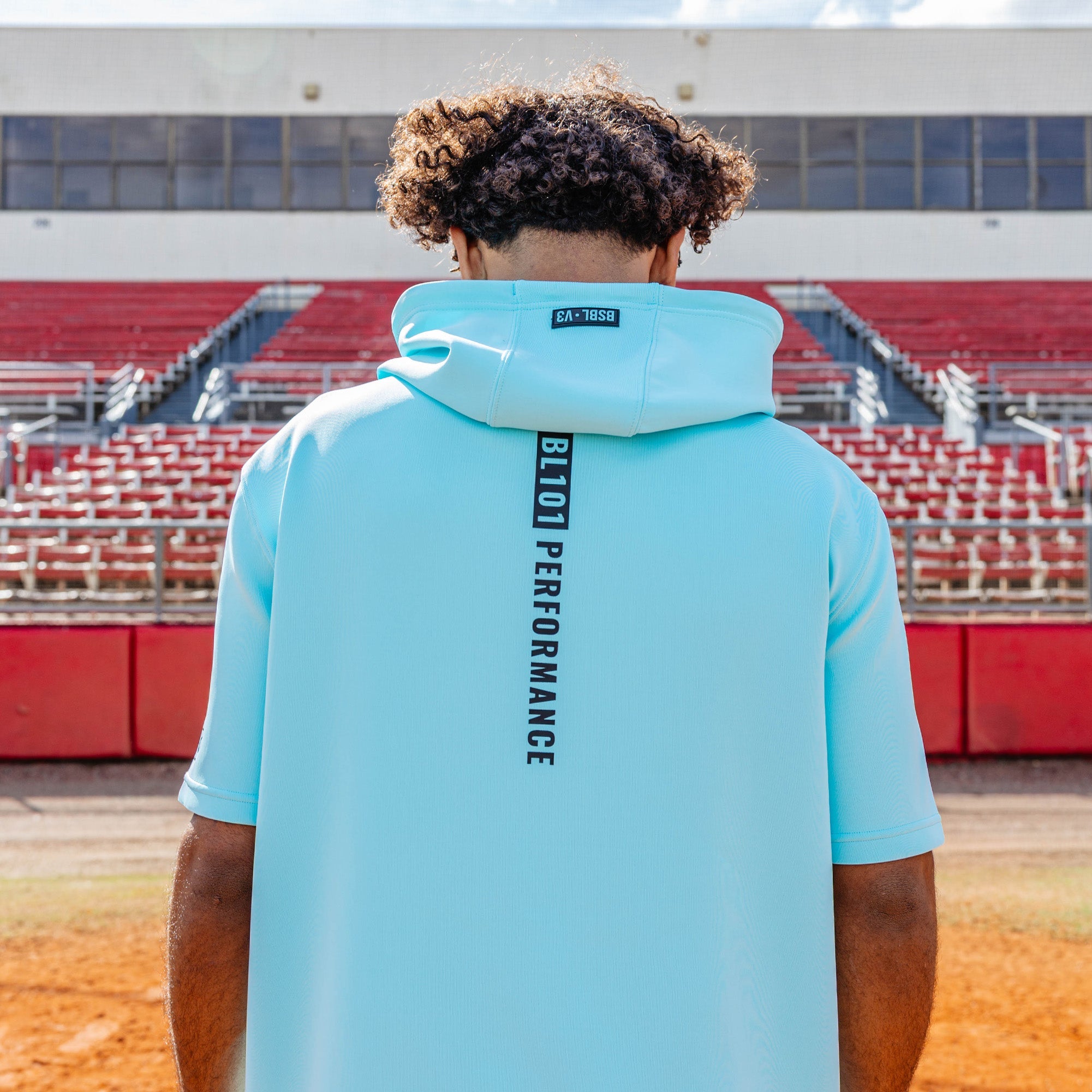 BSBL-SZN Youth Short Sleeve Hoodie V3 - Blue