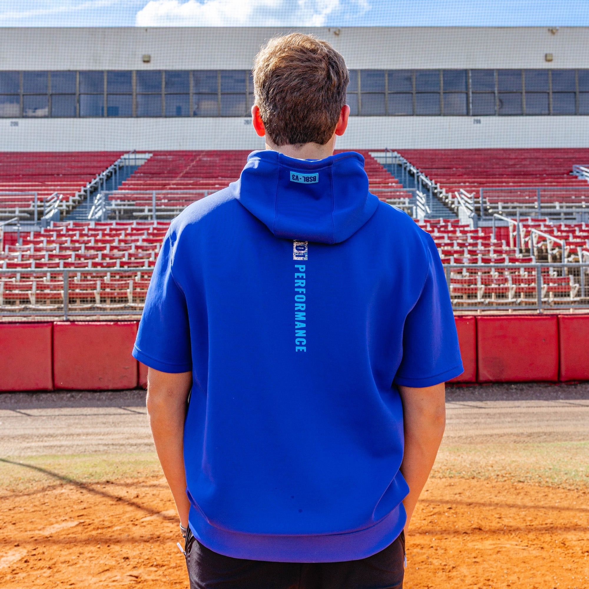 BSBL-SZN Youth Short Sleeve Hoodie V3 - Royal Blue/Oceans