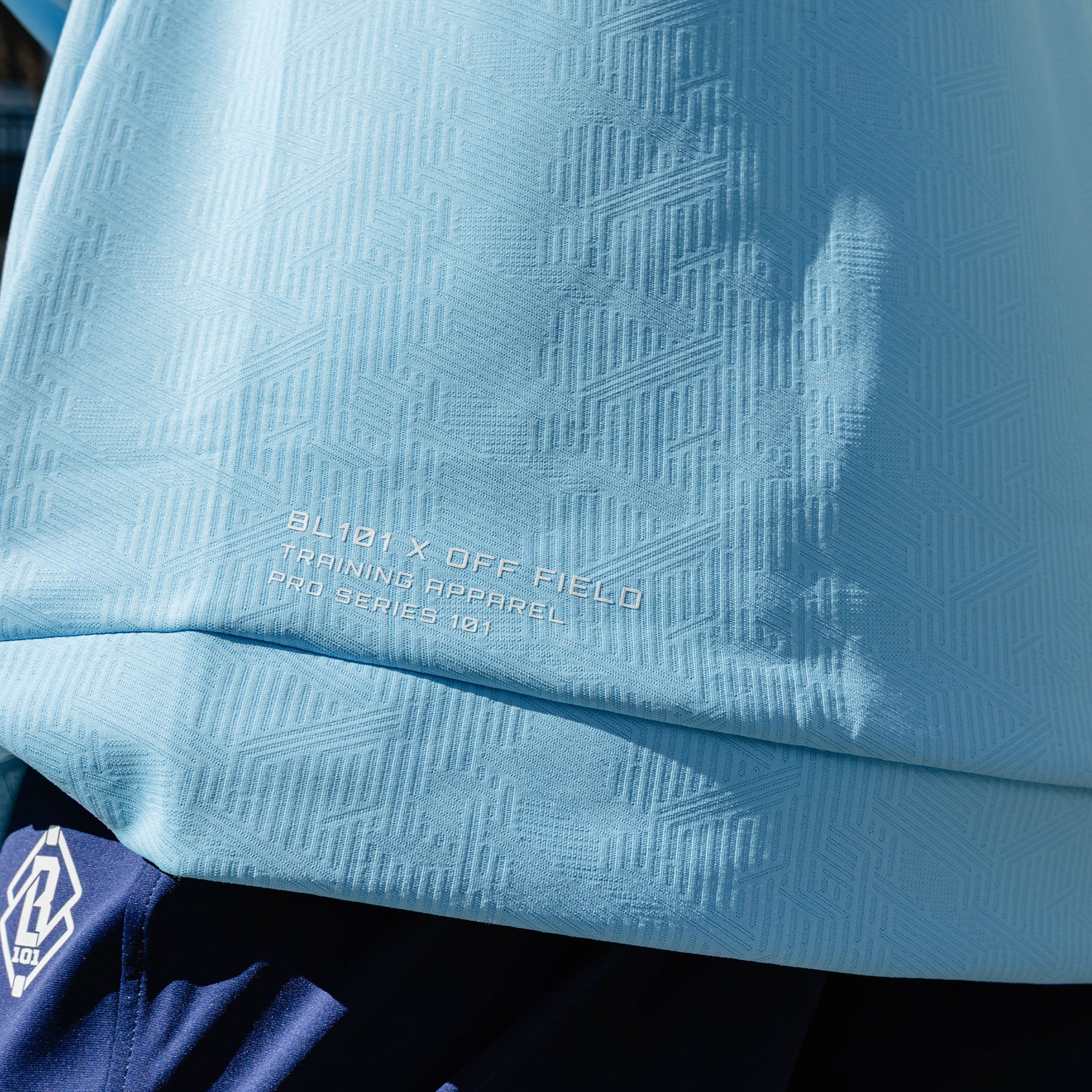 Diamond Tech Jacquard Youth Hoodie - Blue