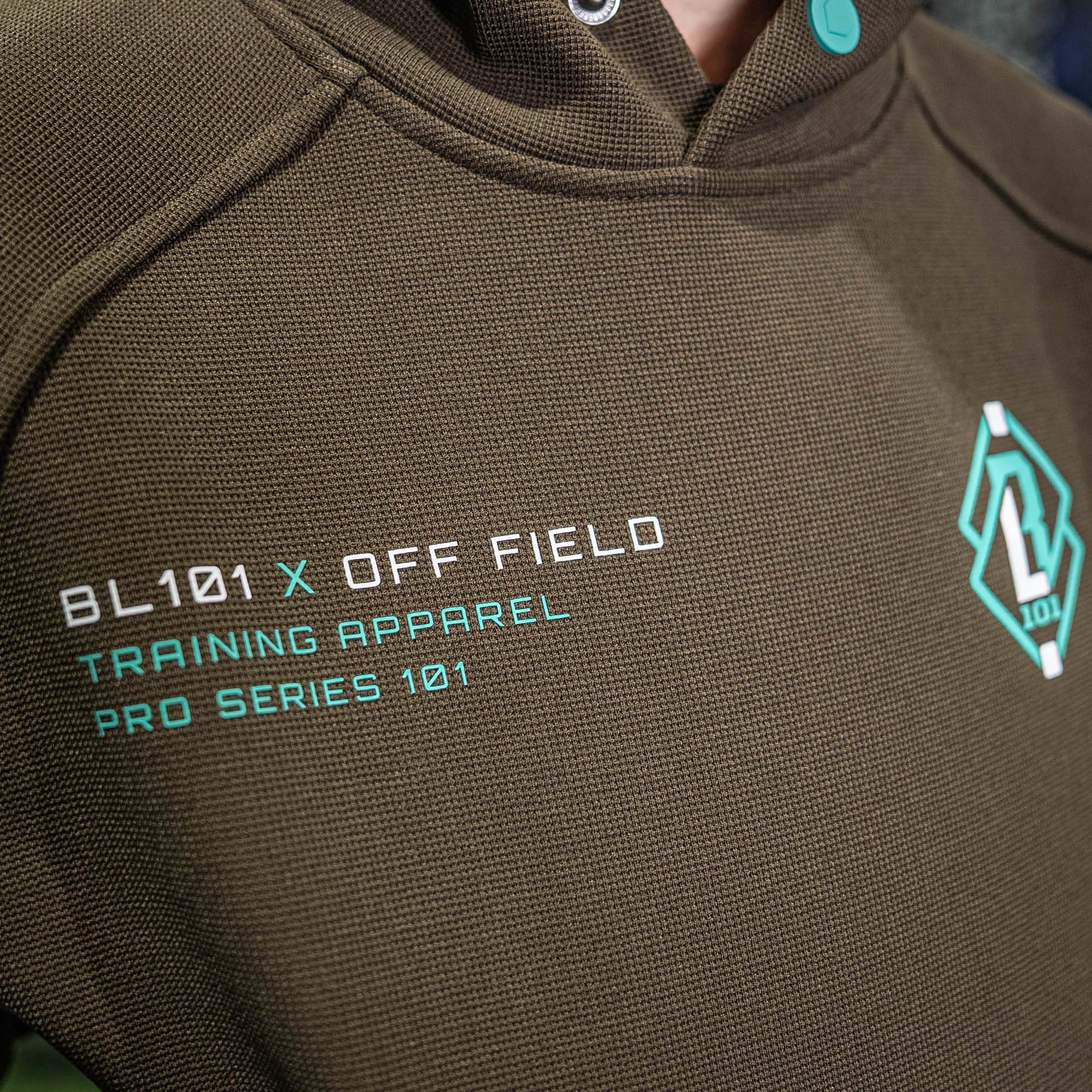 Off-Field Waffle Performance Youth Hoodie - Brown/Mint