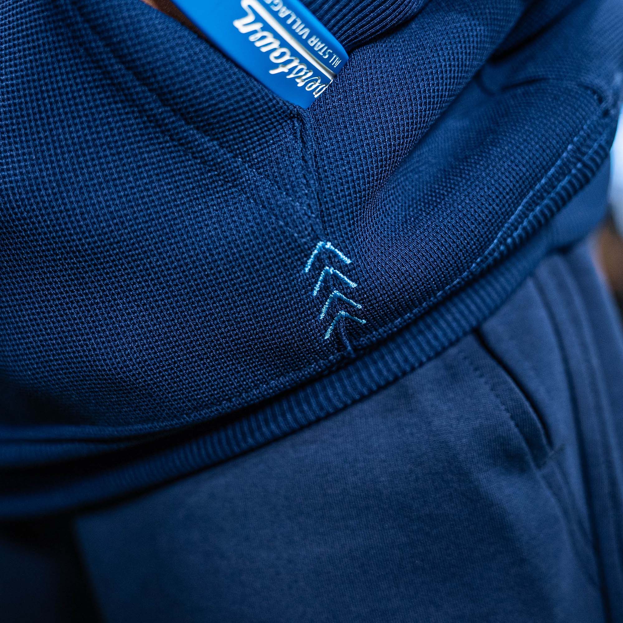 Off-Field Waffle Performance Youth Hoodie - Navy/Light Blue
