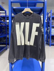 Saint Michael Distressed KLF Block Typography Sweatshirt