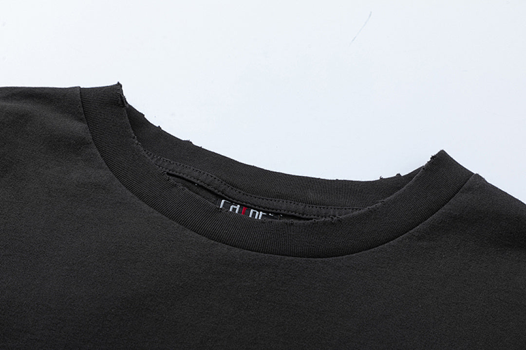 Saint Michael Fire Graphic & Sleeve Print Sweatshirt