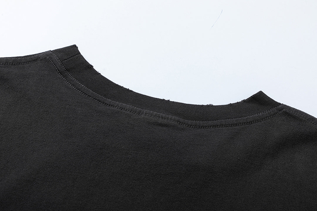 Saint Michael Fire Graphic & Sleeve Print Sweatshirt