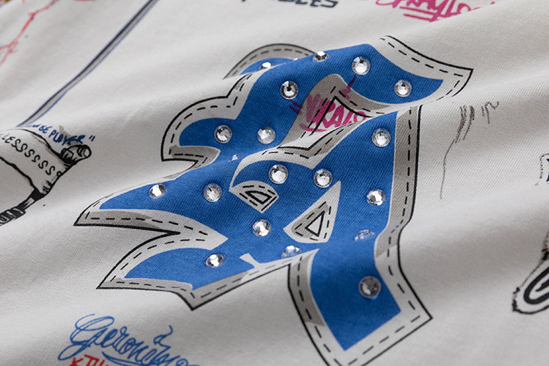Saint Michael All-Over Doodle & Emblem Graphic Long Sleeve