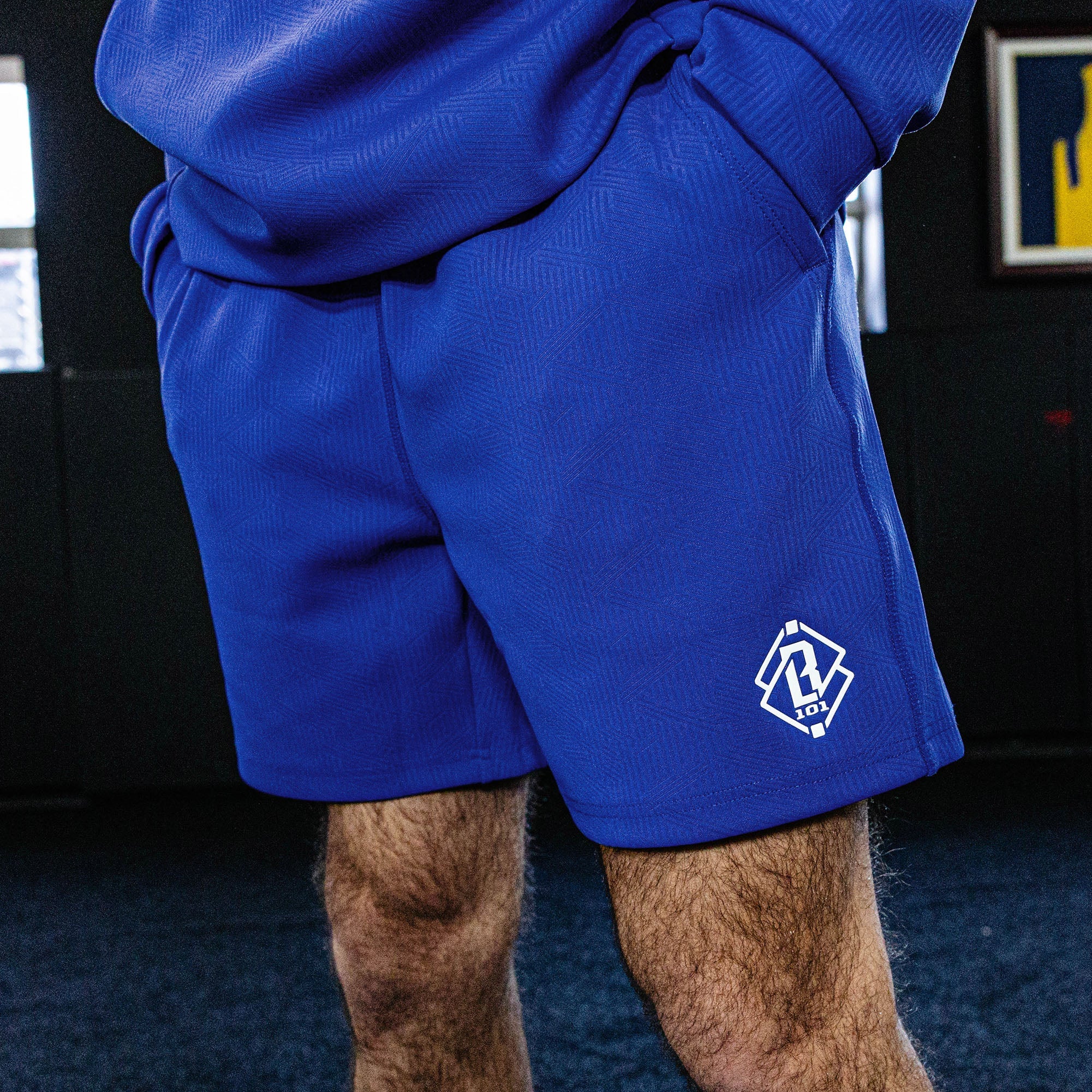 Diamond Tech Jacquard Youth Shorts - Royal Blue