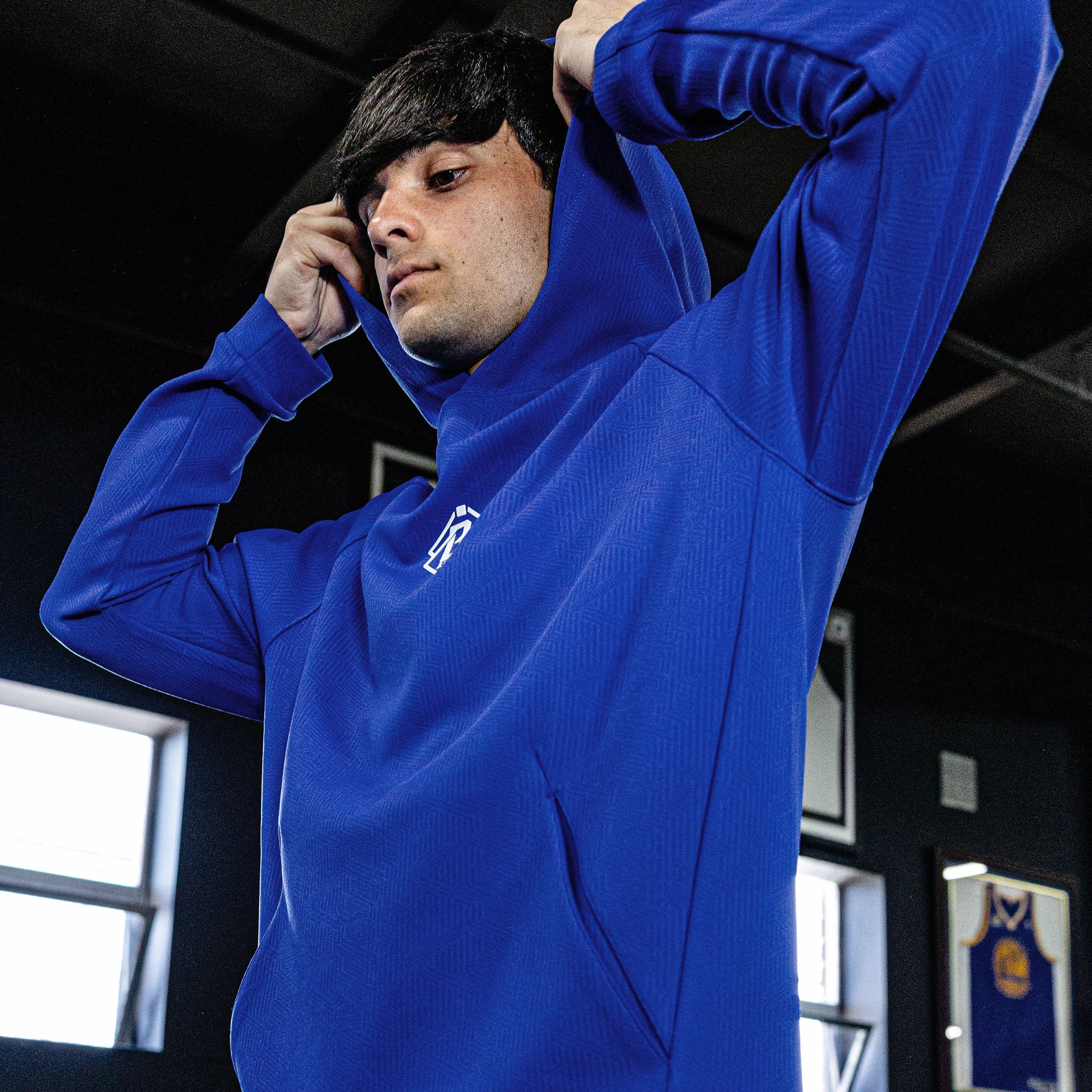 Diamond Tech Jacquard Hoodie - Royal Blue