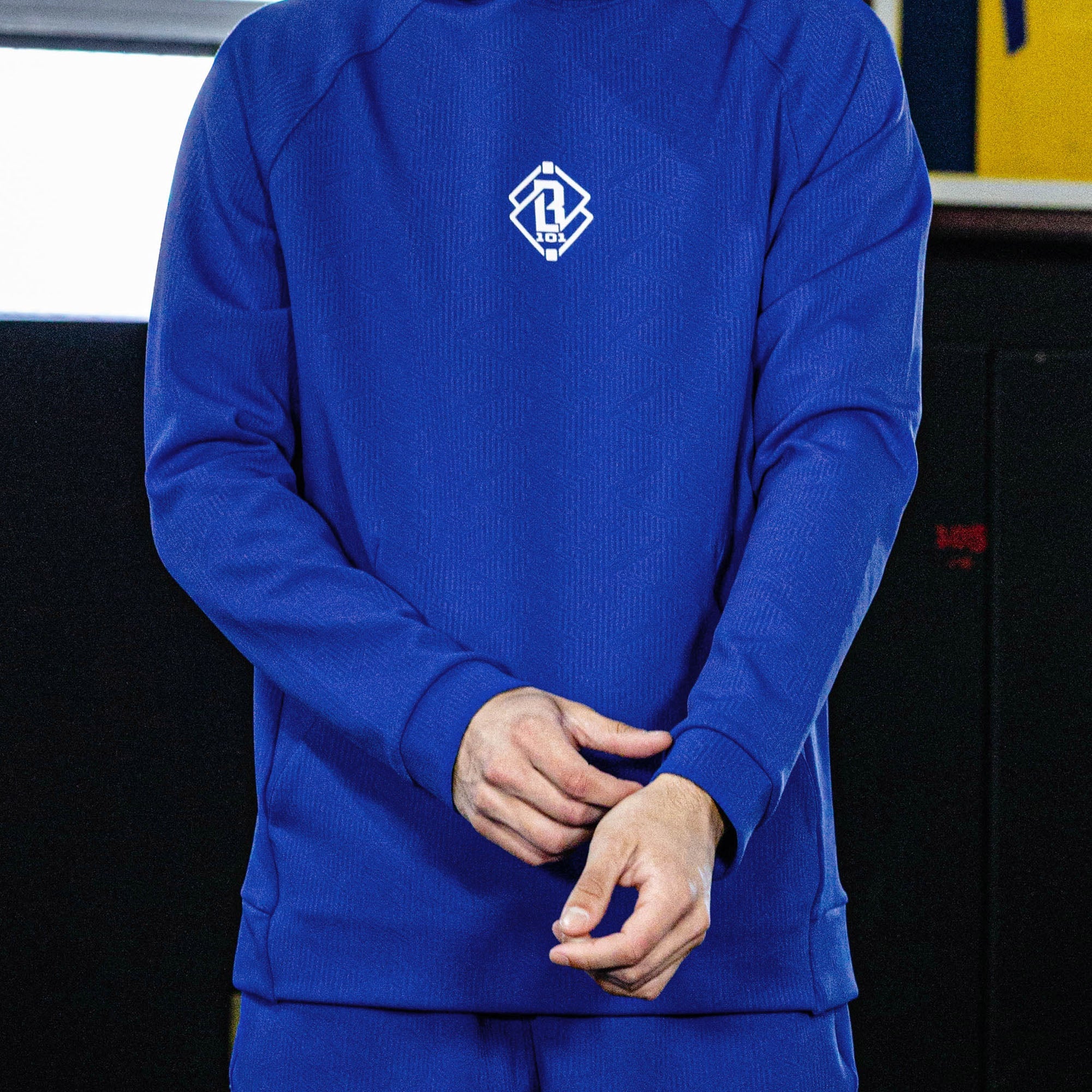 Diamond Tech Jacquard Hoodie - Royal Blue