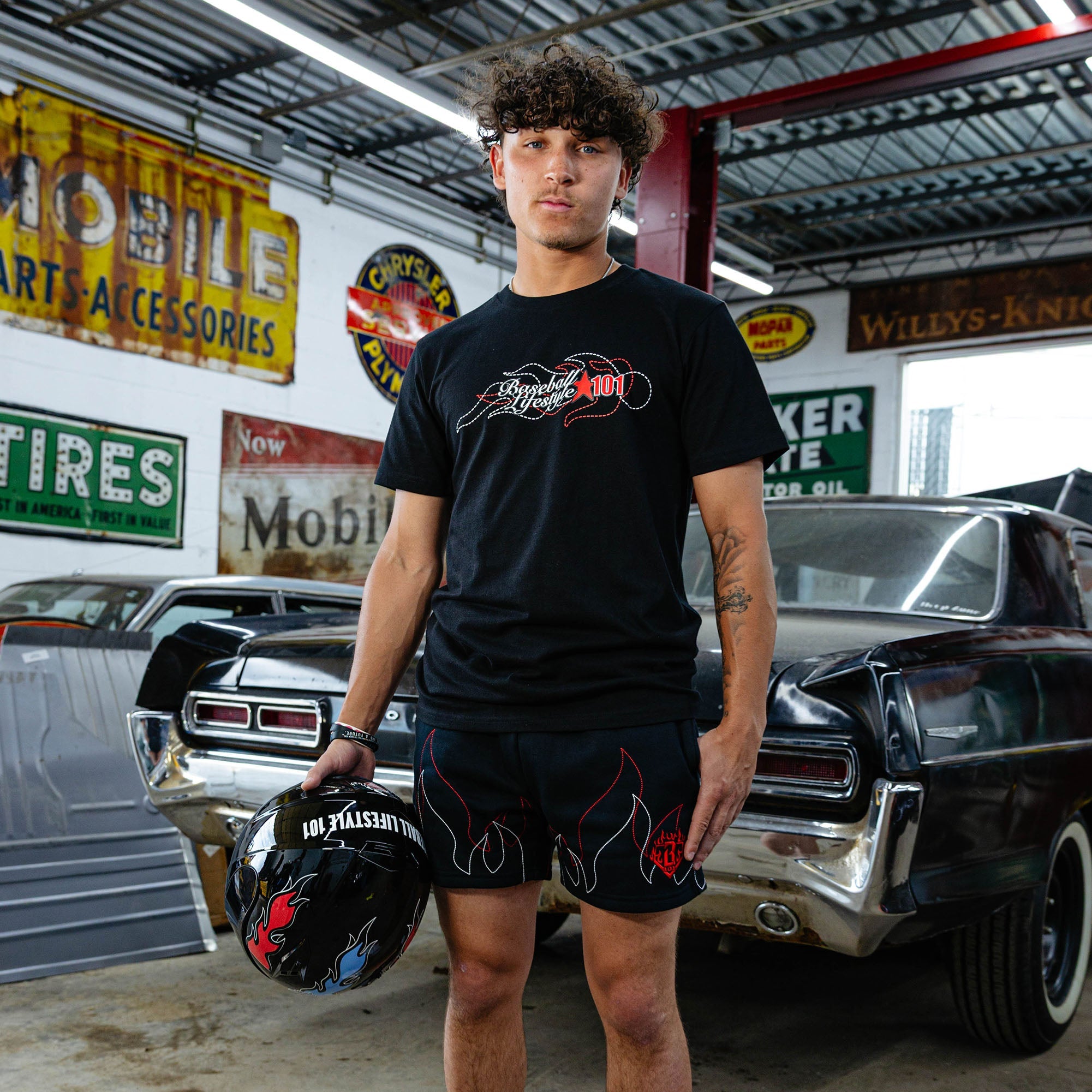 Flames Stitched Tee