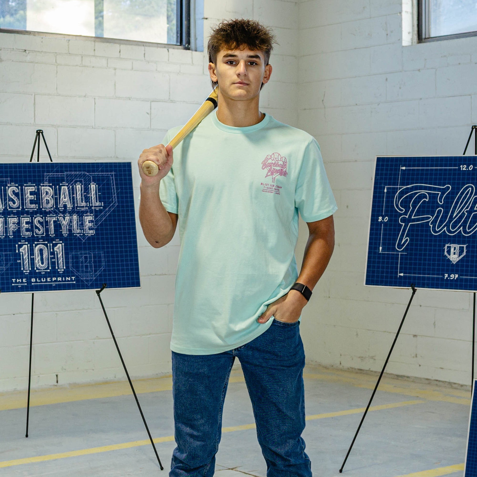 OG Ice Cream Design Tee - Light Blue