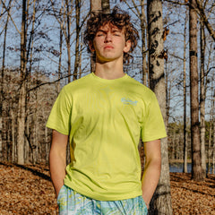 Realtree Established Tee - Bright Yellow/Aspect-Teal