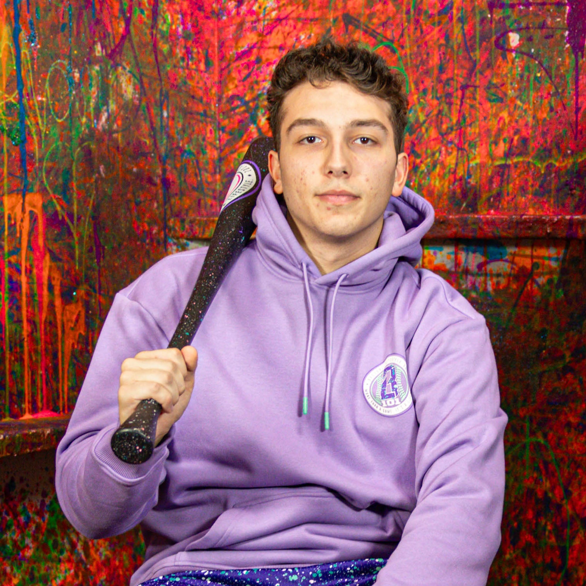 Splatter Hoodie - Purple