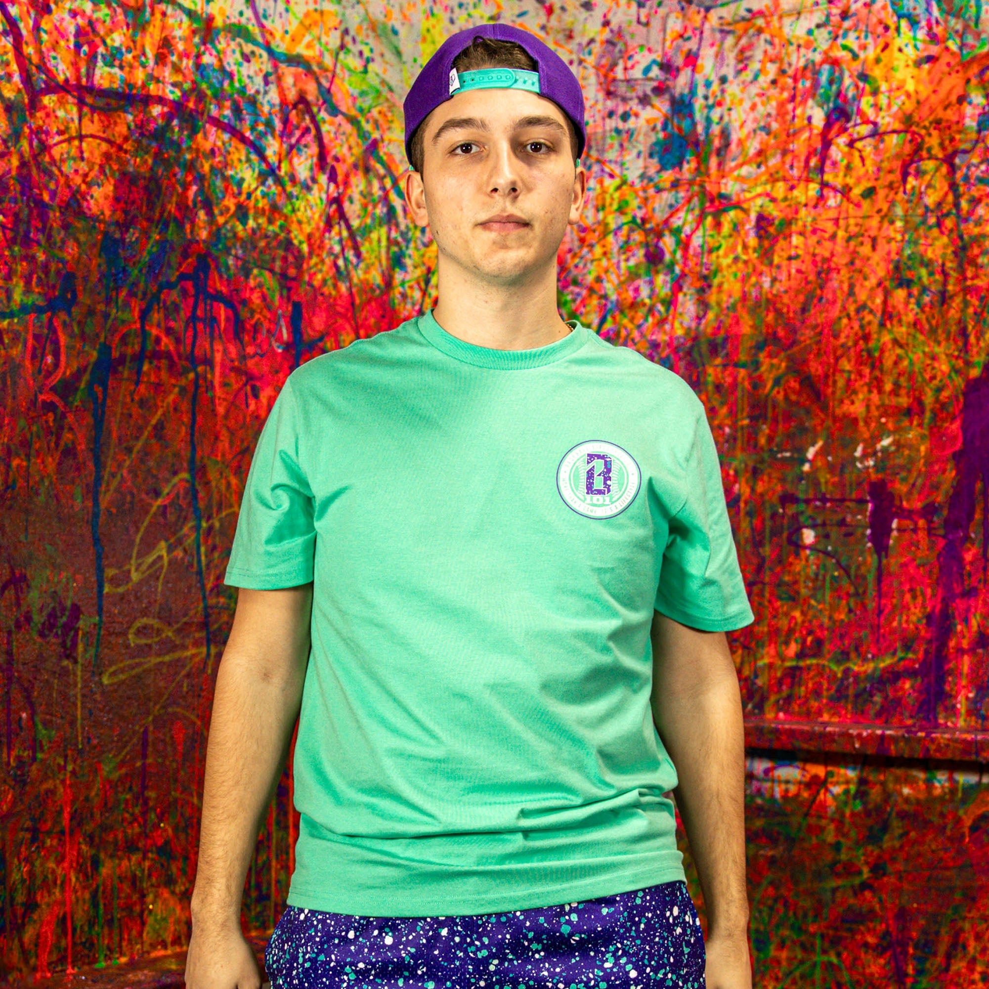 Splatter Established Tee - Teal