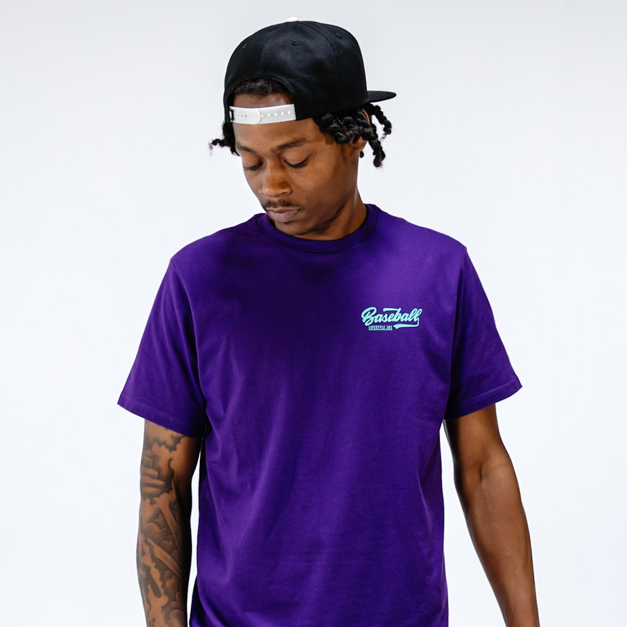 Established Tee - Purple/Teal