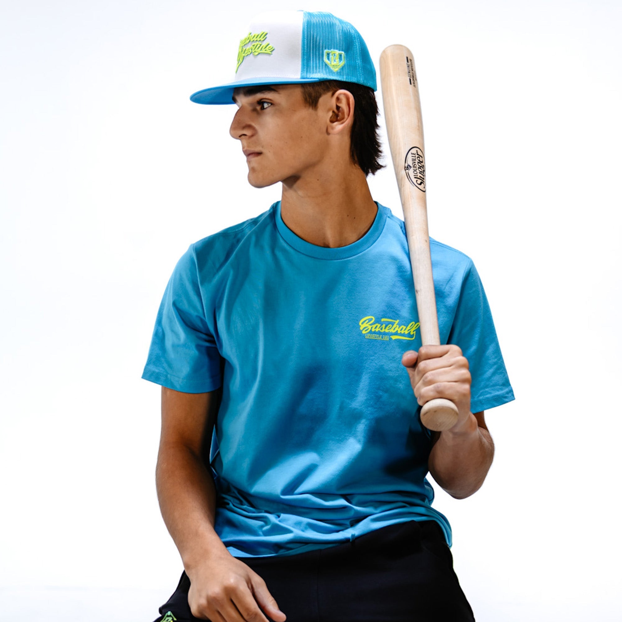 Established Tee - Highlighter Blue