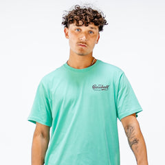 Established Tee - Mint/Brown