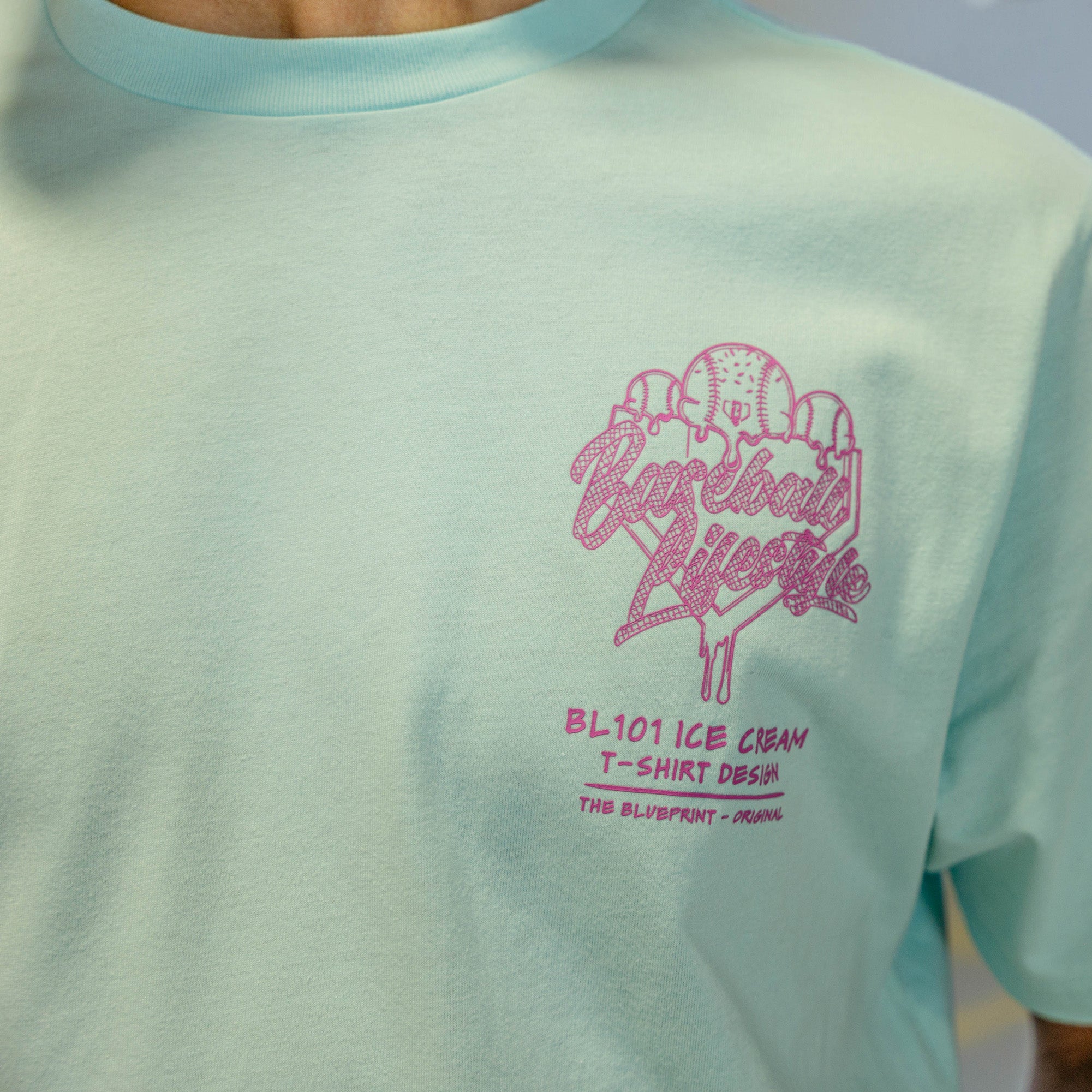 OG Ice Cream Design Tee - Light Blue