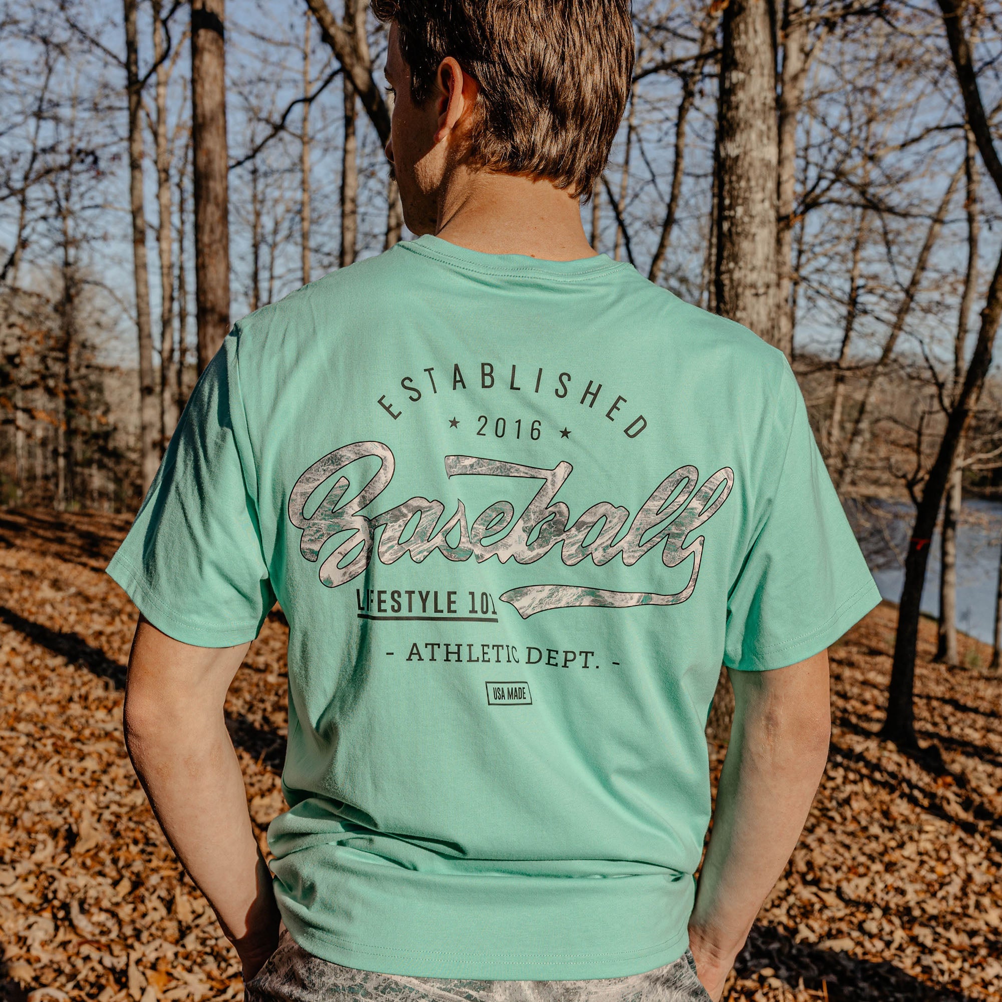 Realtree Established Tee - Teal/Aspect-Arctic
