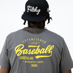 Established Tee - Charcoal/BL Yellow