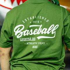 Established Tee - Green/Bone