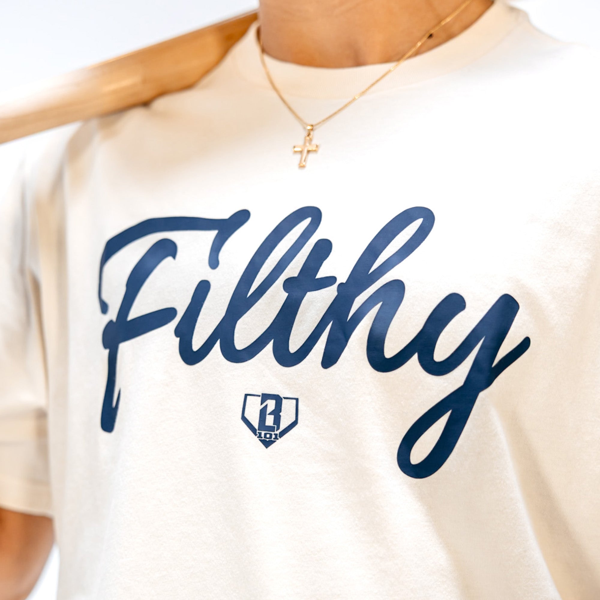 Filthy Tee - Bone/Navy