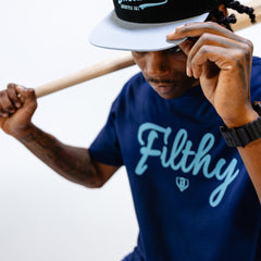 Filthy Tee - Navy/BL Blue