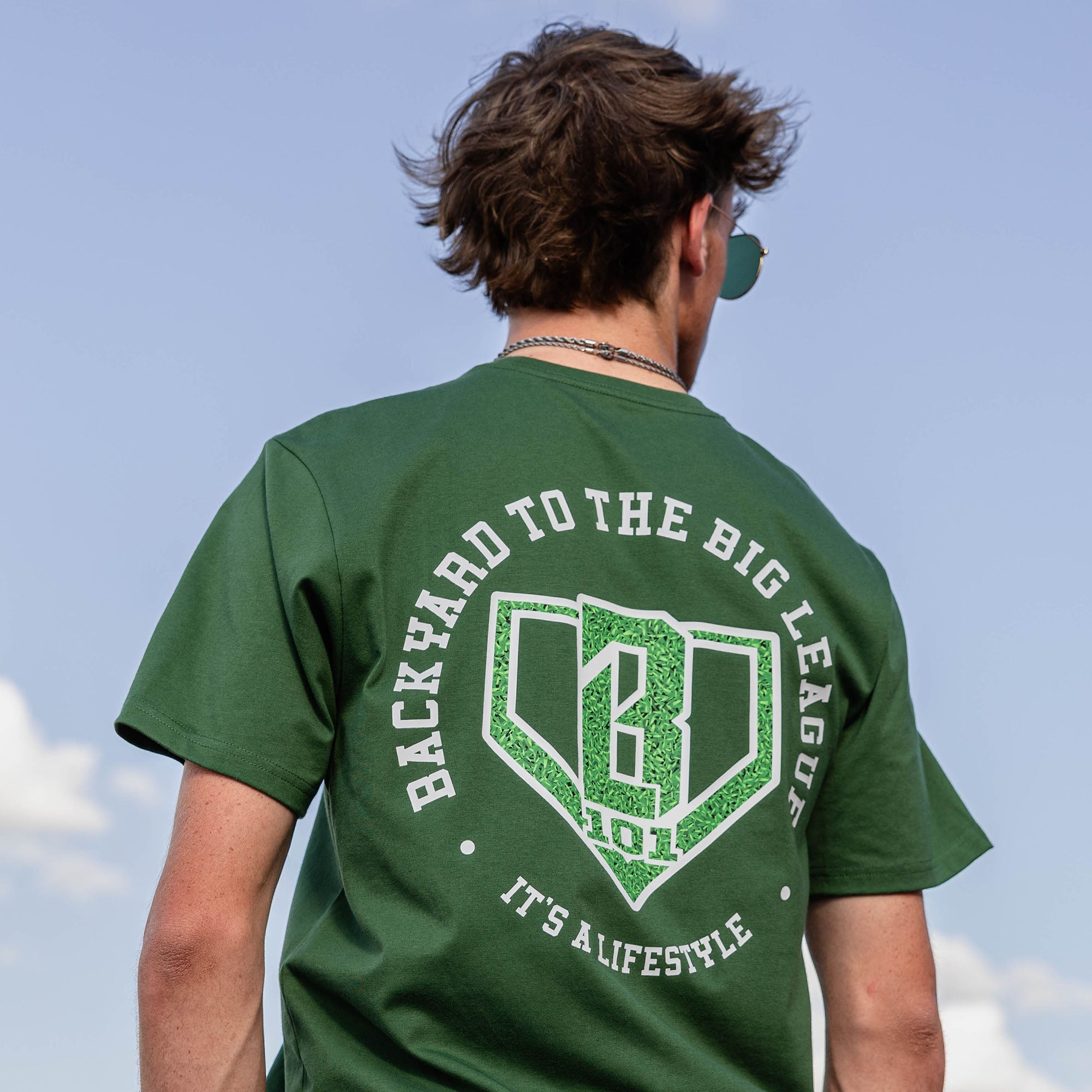 Backyard To Big League Tee - Green